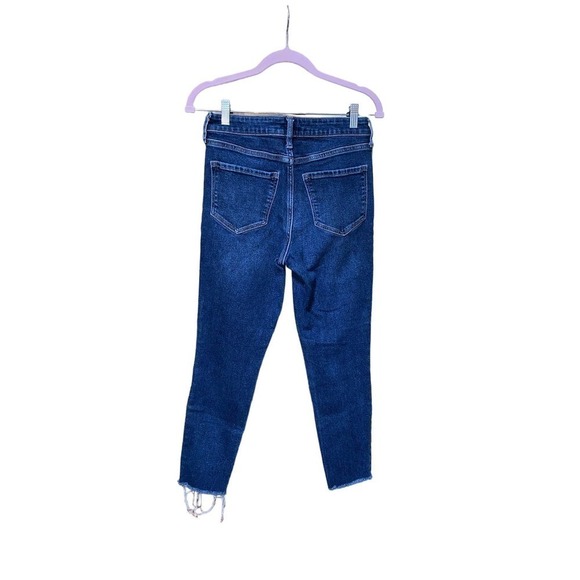 Old Navy High Rise Rockstar Super Skinny Jeans Women's 6 Blue Raw Hem - Picture 2 of 5